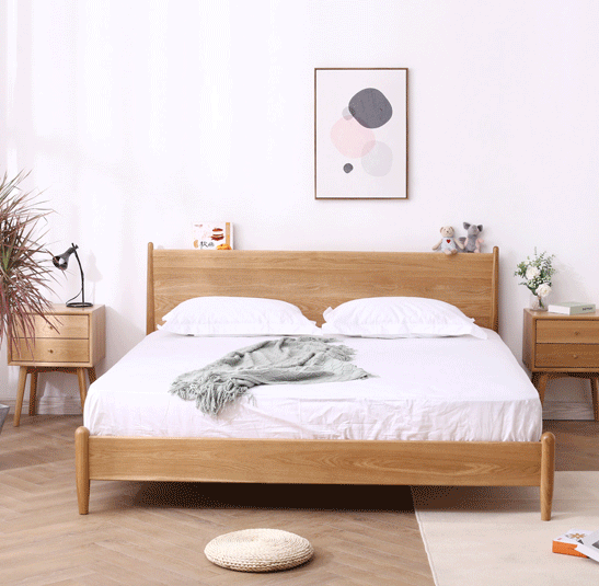 北欧实木床 白橡木 南京实木家具工厂